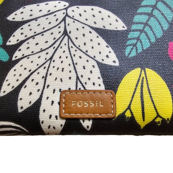 Fossil Long Zippy‎ Leaf Print Wallet Like New Condition - Picture 2 of 11
